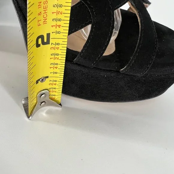 M. GEMI Lace Up‎ Sandal Strappy Suede Leather Chunky Heels Open Toe Size …